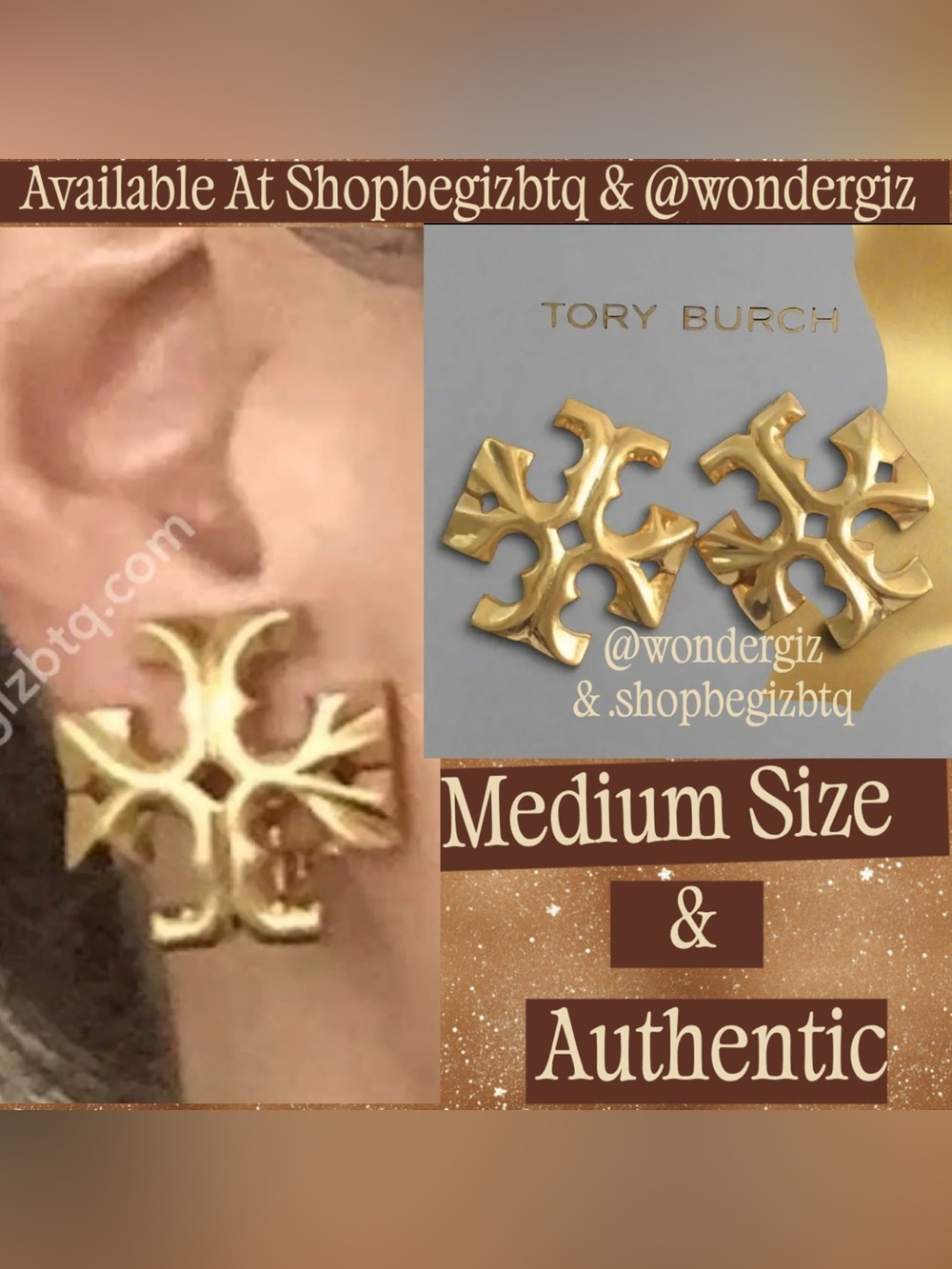 🔥🔥Authentic Designer Medium Earrings At Awesome Prices To Buy Now & Save Firm